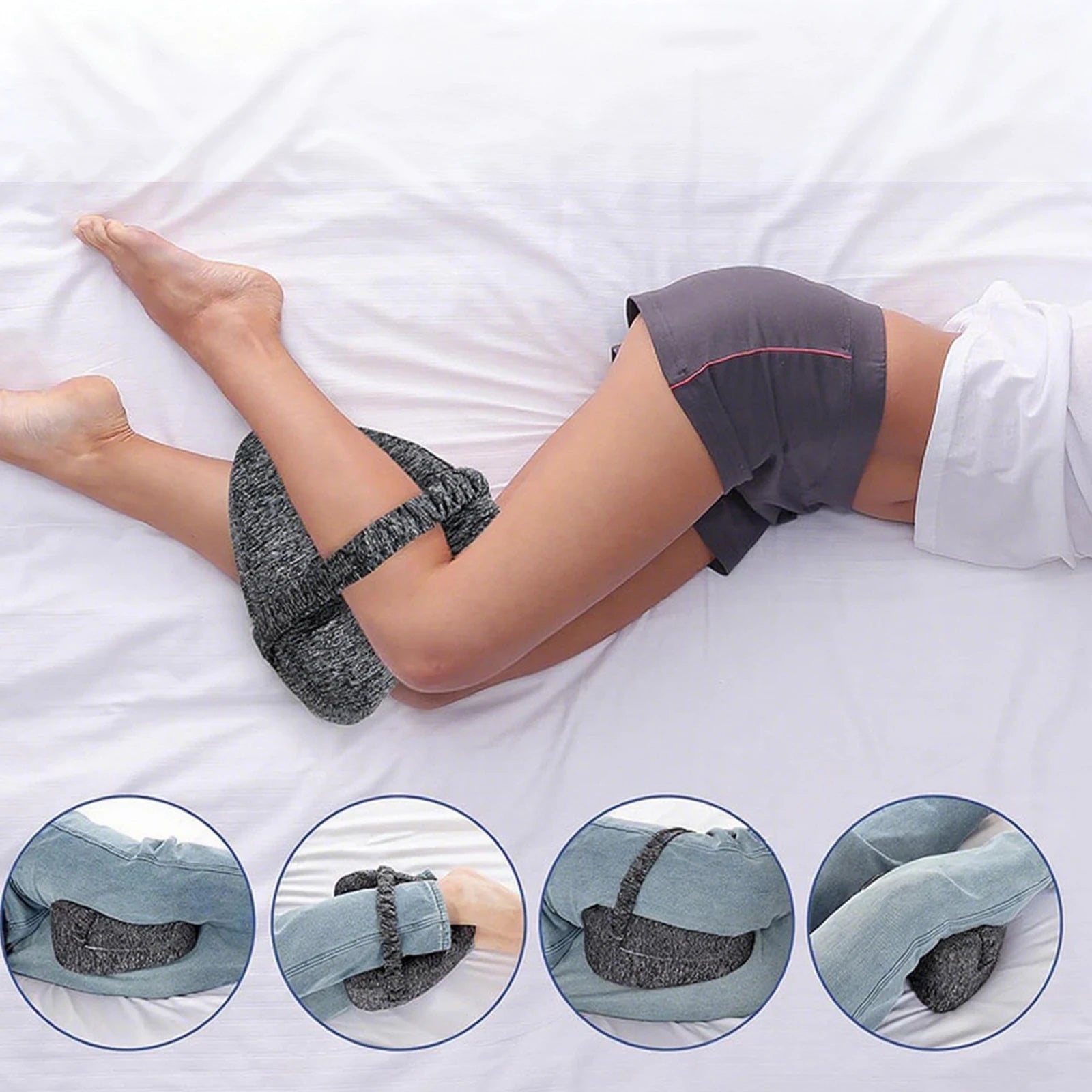 Alignment Pillows with Adjustable Strap Hip Alignment Pillow Heart-Shaped Memory Foam Pillows for Soothing Pain Relief